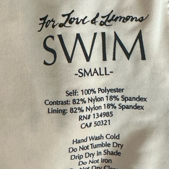 Love & Lemons Naples Lace Bikini Top Size Small - Picture 6 of 6